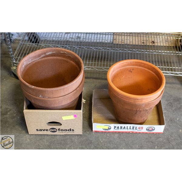 4 TERROCTTA CLAY POTS