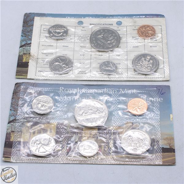 1976/77 LOT OF 2 CANADA UNCIRCULATED RCM COIN