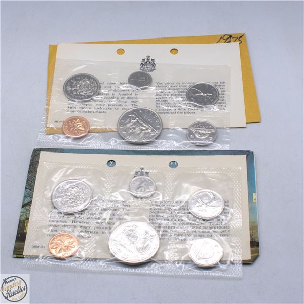 1974/75 LOT OF 2 CANADA UNCIRCULATED RCM COIN