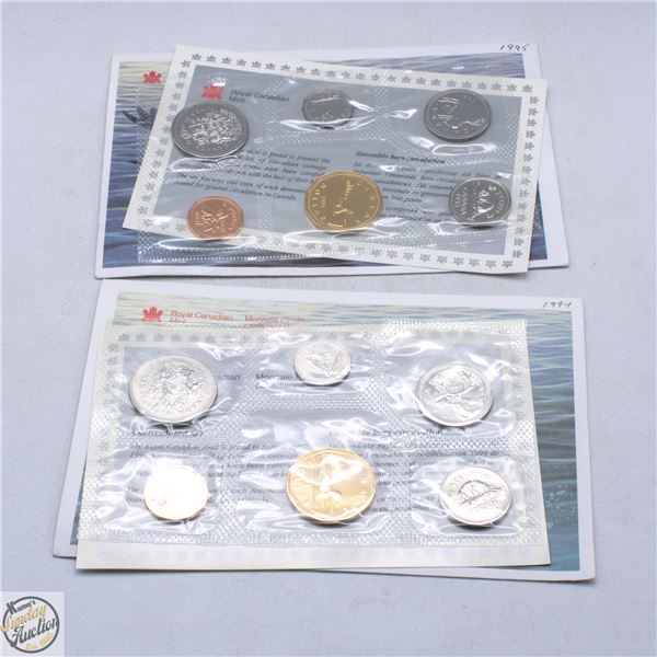 1994/95 LOT OF 2 CANADA UNCIRCULATED RCM COIN