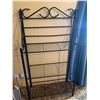 Image 1 : Black Metal Bakers Rack With Four Shelves and Scroll Design