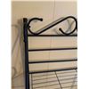 Image 2 : Black Metal Bakers Rack With Four Shelves and Scroll Design