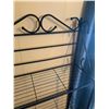 Image 3 : Black Metal Bakers Rack With Four Shelves and Scroll Design