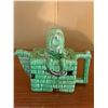 Image 1 : Vintage MCM Green Ceramic Humpty Dumpty Teapot with Unique Design, Made in England