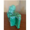 Image 2 : Vintage MCM Green Ceramic Humpty Dumpty Teapot with Unique Design, Made in England