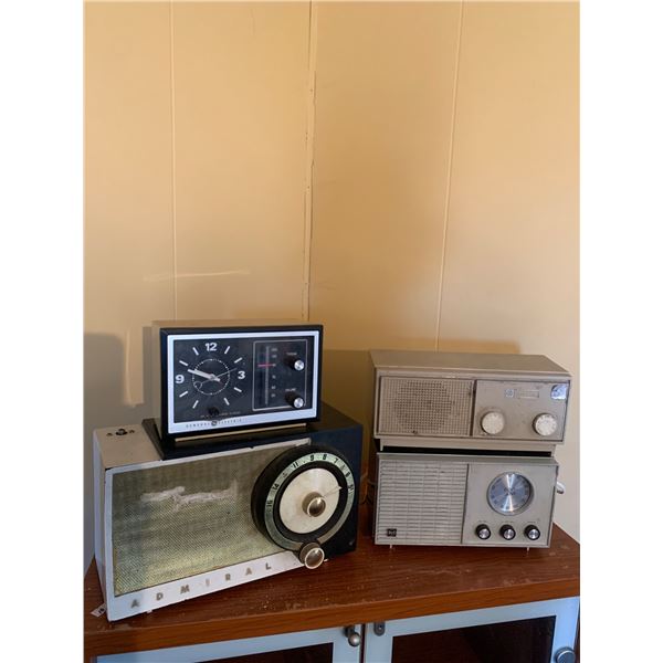 Vintage Radios from General Electric, Admiral, and Unbranded Models