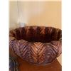 Image 2 : Wicker Sewing Basket, large Bohi Basket, Brass MCM Framed Floral Art, and Brass Cat Figurine
