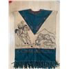 Image 2 : Western-Style Suede and Leather Poncho with Cowboy Design