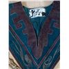 Image 3 : Western-Style Suede and Leather Poncho with Cowboy Design