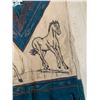 Image 5 : Western-Style Suede and Leather Poncho with Cowboy Design