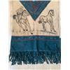 Image 6 : Western-Style Suede and Leather Poncho with Cowboy Design
