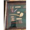 Image 4 : Framed Shadow Box Display of Tobacco Pipes and Smoking Accessories