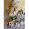 Image 3 : Decorative Items Including Table Lamp, Figurines, and Mortar & Pestle