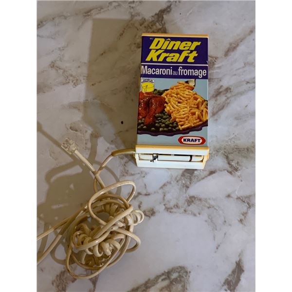 1980 Kraft Diner-Themed Novelty Telephone with Push-Button Dialing