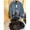 Image 1 : Two Jackets: Sofart Horse Motif Fleece Jessica Size 8 Brown Faux Fur Hooded Coat