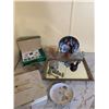 Image 1 : Household Mirror, Pink Depression Glassware, Bradford Exchange Collectible Plates