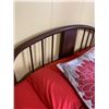 Image 2 : Vintage Metal Full-Size Bed Frame with Spindle Design with Boxspring and Mattress