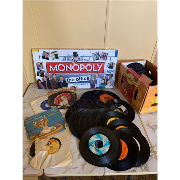 Record Player, Vinyl Records and Monopoly: The Office Collectors Edition