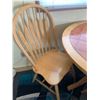Image 3 : Wood Dining Table with Tiled Top and Three Matching Chairs