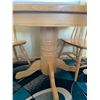 Image 4 : Wood Dining Table with Tiled Top and Three Matching Chairs