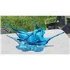 Image 4 : Blown Glass Art Bowl in Vibrant Blue With Sculptural Form