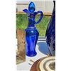 Image 3 : Pieces Brass Ship Bookend, Cobalt Blue Glass Gurgle Pitcher, Nautical-Inspired Barometer