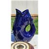 Image 4 : Pieces Brass Ship Bookend, Cobalt Blue Glass Gurgle Pitcher, Nautical-Inspired Barometer