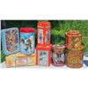 Image 1 : Vintage Decorative Metal Storage Tins with Various Themes