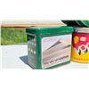 Image 2 : Five Vintage Tins Including Tea, Tobacco, and Sports Memorabilia