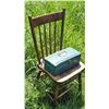 Image 2 : Wooden Spindle-Back Chair and Metal Tool Box Duo