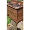 Image 3 : Antique Wooden Dresser with Attached Mirror and Four Drawers
