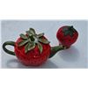 Image 2 : Strawberry-Shaped Ceramic Teapot and Sugar Shaker Set