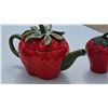 Image 3 : Strawberry-Shaped Ceramic Teapot and Sugar Shaker Set