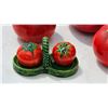Image 3 : Ceramic Tomato-Themed Kitchenware Set with Lidded Bowl and Salt and Pepper Shakers