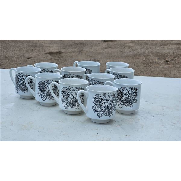 12 Grindley England Floral Ceramic Mugs