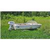 Image 10 : Fiberglass Motorboat with Windshield and Evinrude Outboard Motor