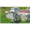 Image 4 : Fiberglass Motorboat with Windshield and Evinrude Outboard Motor