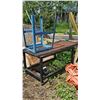 Image 2 : Metal Workbench with Grid Surface and Included Orange Tarp