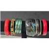 Image 2 : Seven Vintage-Style Bangles in Various Materials and Designs