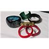 Image 8 : Seven Vintage-Style Bangles in Various Materials and Designs