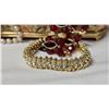 Image 3 : Vintage Jewelry Box with Assorted Costume Jewelry Including Bangles, Bracelets, and Watch