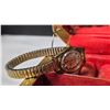 Image 6 : Vintage Jewelry Box with Assorted Costume Jewelry Including Bangles, Bracelets, and Watch