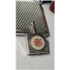 Image 4 : 3 Decorative Metal Compact. Cigarette Cases with One Personal Ashtray