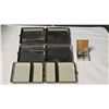 Image 6 : 3 Decorative Metal Compact. Cigarette Cases with One Personal Ashtray