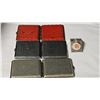 Image 7 : 3 Decorative Metal Compact. Cigarette Cases with One Personal Ashtray