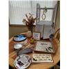 Image 1 : Home Decor Items Featuring Signs, Boho shelf Clock, and More