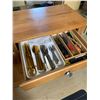 Image 5 : Wooden Sideboard Buffet With Kitchen accessories