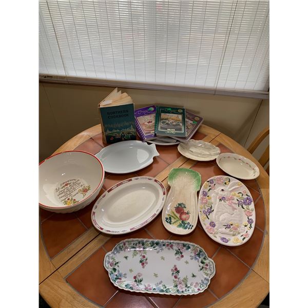 Decorative Platters and Vintage Northern Cookbook