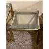 Image 2 : MCM Glass-Top Tables with Gold-Tone Metal Frames
