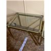 Image 3 : MCM Glass-Top Tables with Gold-Tone Metal Frames
